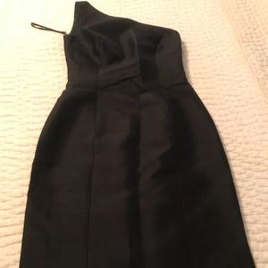 Ralph Lauren silk dupioni one shoulder dress